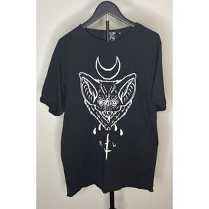 Rogue + Wolf Black Batface Graphic Tee - Goth Occult Unisex T-Shirt XXL